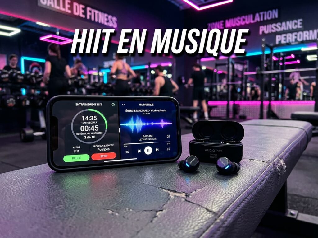 interface application chronometre et musique