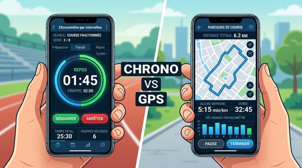 2 smartphone application gps et chronometre